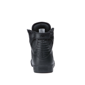 Supra Mens SKYTOP Black/Black/red High Top Shoes | CA-91167